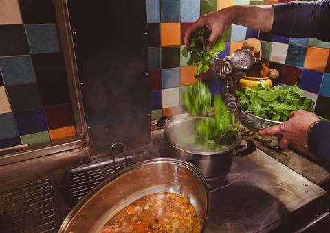 In Plna Cooking Task Stock Photos