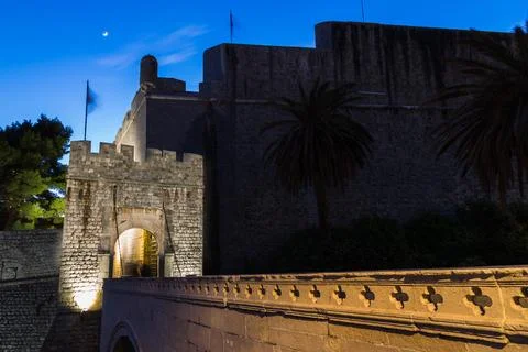 Ploce Gate at twilight Stock Photos
