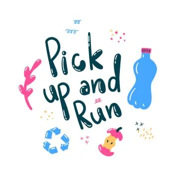 Plogging. Banner. Vector illustration. Stock Illustration