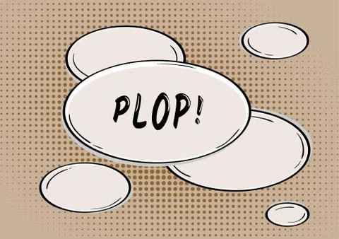 PLOP comic bubble Stock Illustration