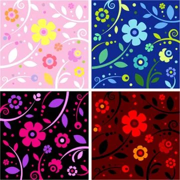 Ploral patterns Illustrazione stock