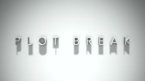 Plot break 3D title animation with shadows on a white background Vídeos de archivo 297511615