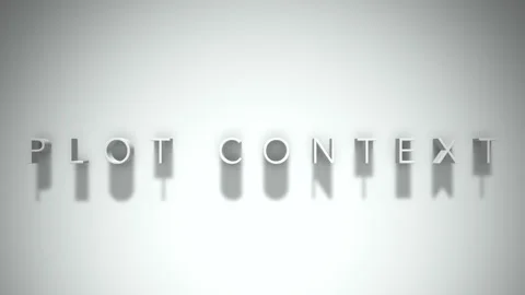 Plot context 3D title animation white text on a white background Vidéo 298373992
