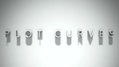 Plot Curves 3D title animation with shadows on a white background Stock Footage 296744384
