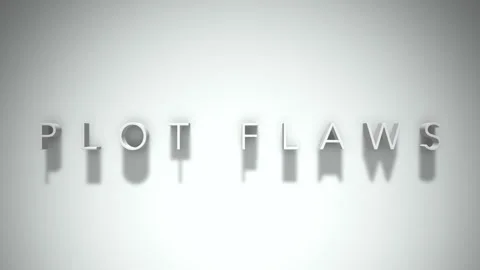Plot Flaws 3D title animation with shadows on a white background Stock Footage 296744402