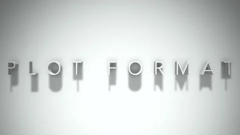 Plot Format 3D title animation with shadows on a white background Video stock 296744444