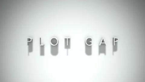Plot gap 3D title animation with shadows on a white background Stock Footage 297513954