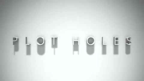 Plot Holes 3D title animation with shadows on a white background Stock Footage 296744442