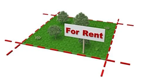 Plot of land for rent Stock Illustration