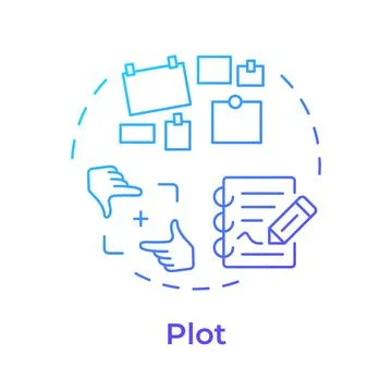 Plot multi color concept icon Stock Illustration
