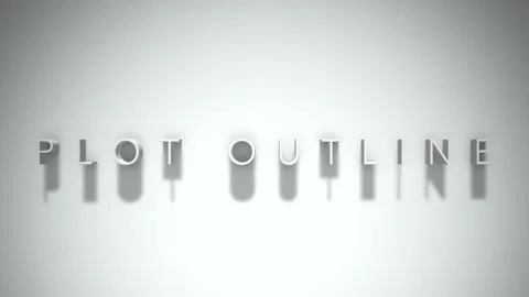 Plot outline 3D title animation white text on a white background Vídeos de archivo 298373995