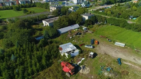 Plot In Rumia Dzialka Aerial View Poland Stock Footage 241358680
