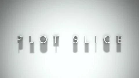 Plot slice 3D title animation with shadows on a white background Stock Footage 297511755