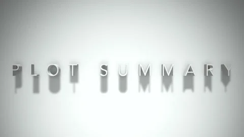 Plot summary 3D title animation white text on a white background Stock Footage 298374006