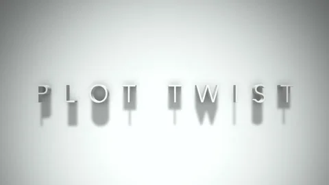 Plot twist 3D title animation with shadows on a white background Vídeos de archivo 297389411