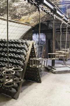 Plot wine warehouse in Abrau Durso. 库存照片