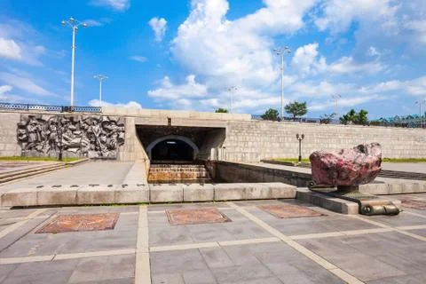 Plotinka on river Iset Stock Photos