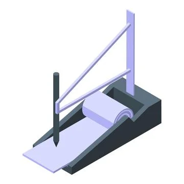 Plotter drawing machine creating blueprint using pen Stock Illustration