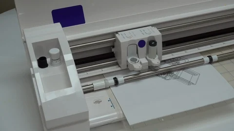 Plotter draws design patterns Printing in typography Video stock 112732733