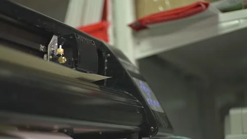 Plotter expresses something on paper. Stock Footage 224655627