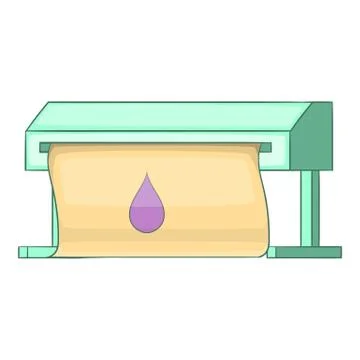 Plotter icon, cartoon style Illustrazione stock