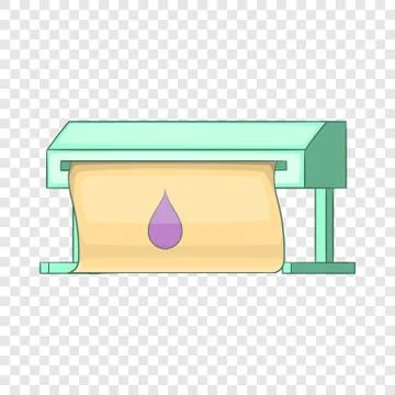 Plotter icon, cartoon style Illustrazione stock