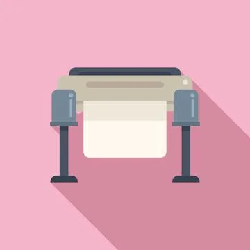 Plotter icon flat vector. Digital print Ilustración de archivo