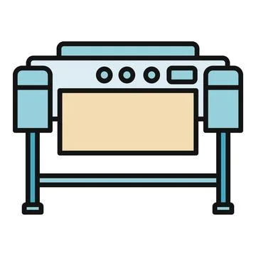 Plotter icon illustrating large format printing technology Ilustración de archivo