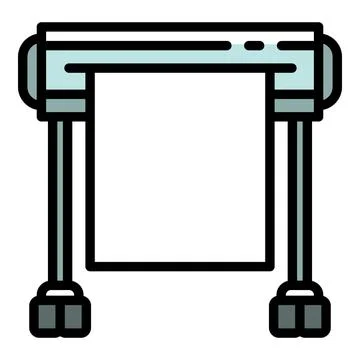Plotter icon, outline style 스톡 일러스트