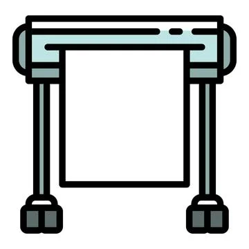 Plotter icon, outline style Illustrazione stock