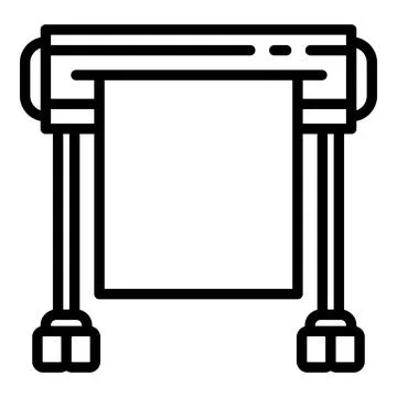 Plotter icon, outline style Illustrazione stock
