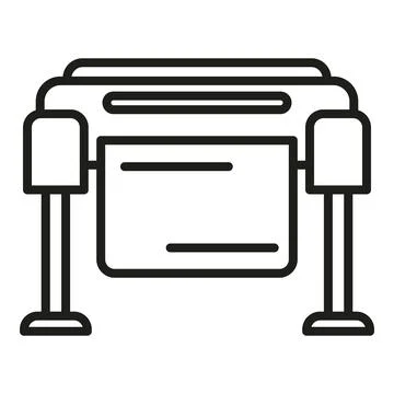 Plotter icon outline vector. Digital print Illustrazione stock