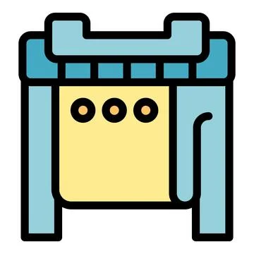 Plotter icon vector flat 스톡 일러스트