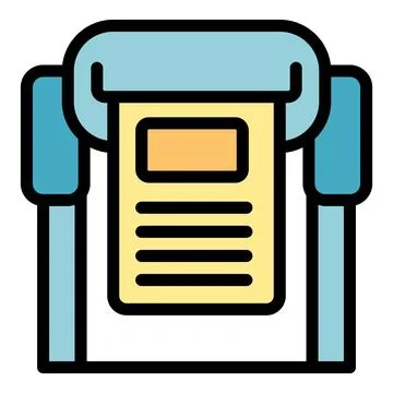 Plotter machine icon vector flat Illustrazione stock