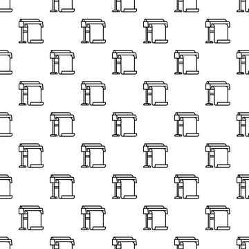 Plotter machine large format printer seamless pattern Stock Illustration