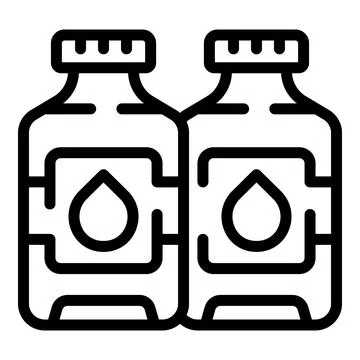 Plotter paint bottle icon outline vector. Printer copy Illustrazione stock