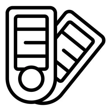Plotter palette icon outline vector. Printer format Illustrazione stock