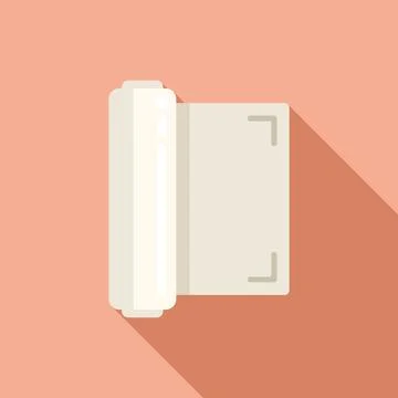 Plotter paper roll icon flat vector. Digital print Ilustración de archivo