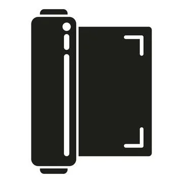 Plotter paper roll icon simple vector. Digital print Ilustración de archivo