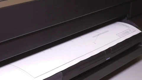 Plotter print drawings Video stock 73106642
