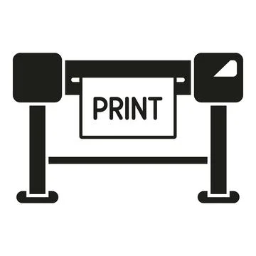 Plotter print icon simple vector. Printer machine Illustrazione stock