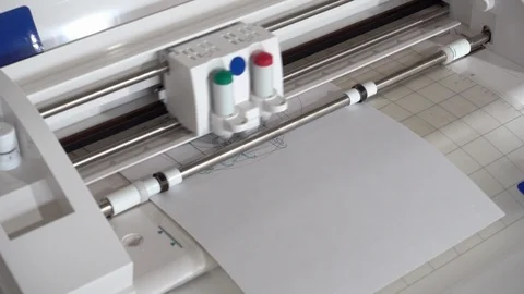 Plotter print technical drawing. Design office Stock Footage 112116637