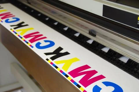 Plotter printing CMYK Stock Photos