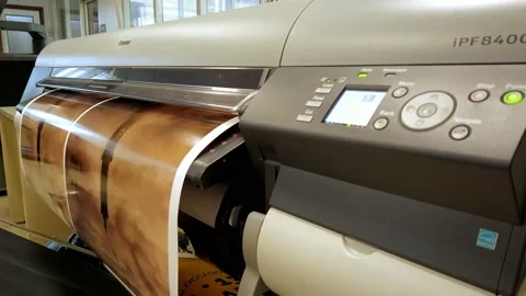 Plotter printing of the posters Stock Footage 151773727