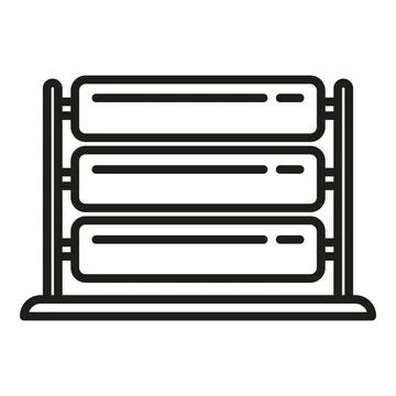 Plotter stand roll icon outline vector. Digital print Ilustración de archivo