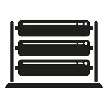 Plotter stand roll icon simple vector. Digital print Ilustración de archivo