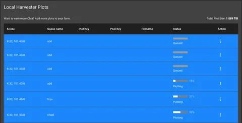 Plotting chia cryptocurrency Illustrazione stock