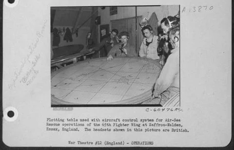 Plotting Table Used With Aircraft Control System For Air-Sea Resuce Operat... Fotos Stock