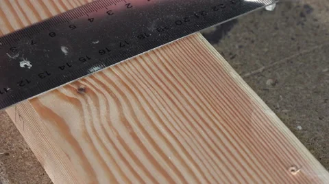 Plotting using a square and a pencil Stock Footage 56430174