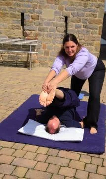 Plough pose Foto stock